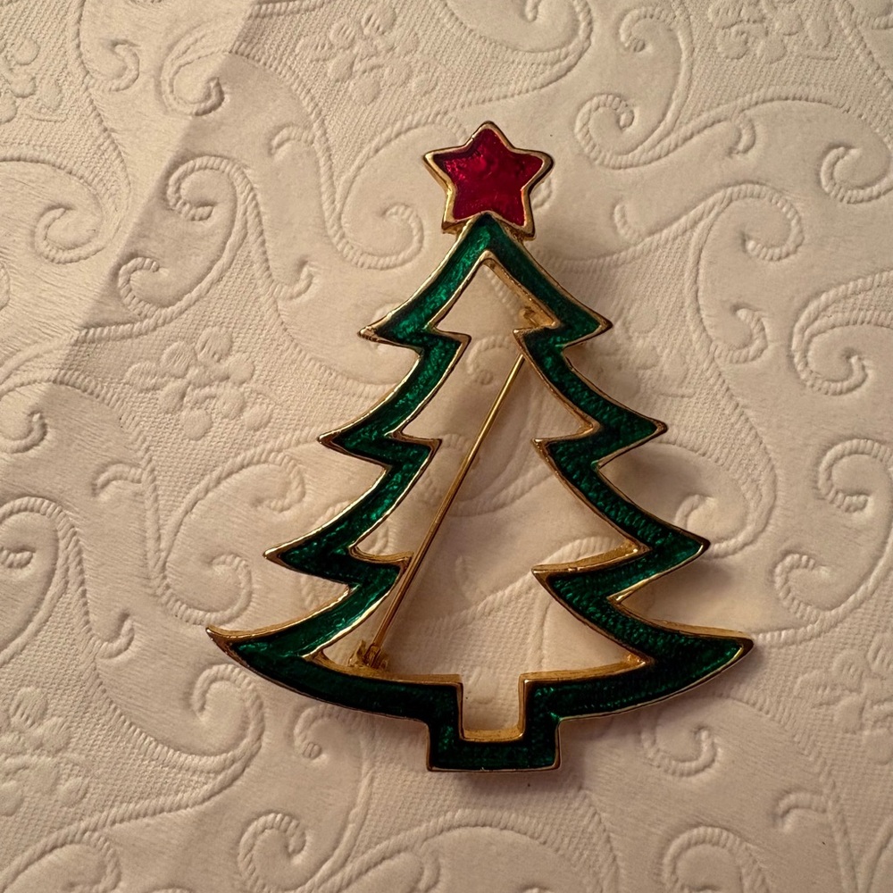 Vintage Christmas jewelry pins - Picture 2 of 8